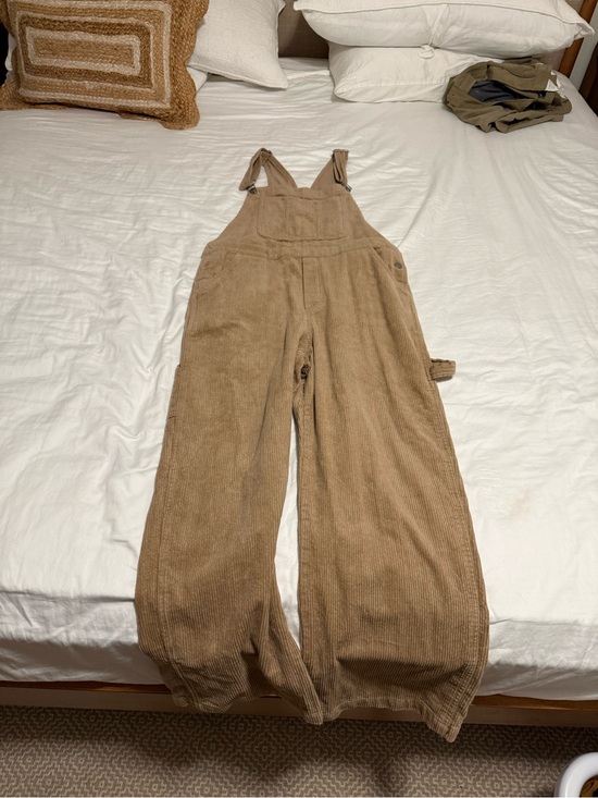 Altar'd State Pants - Altar'd State Taupe Corduroy Overalls Jumpsuit